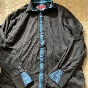 Mens Patroncito Black Dress Shirt